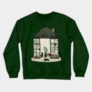 Cats in the Greenhouse Crewneck Sweatshirt